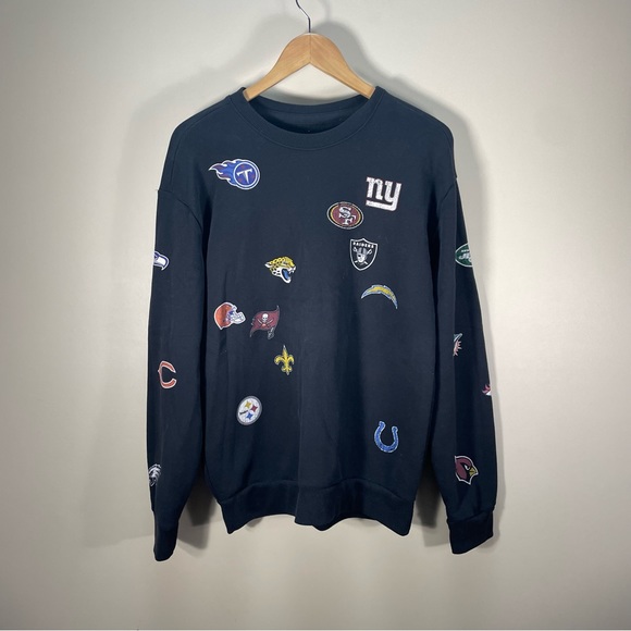 NFL Other - NFL Team Apparel All Teams Black Crewneck Sweatshirt Size Medium